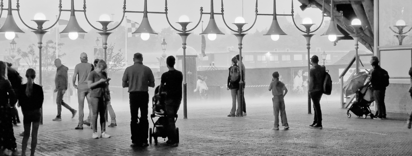 Regen im Freizeitpark